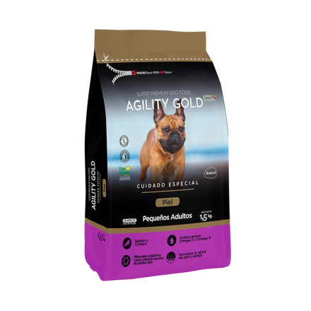 AGILITY GOLD PEQUEÑOS ADULTOS CUIDADO PIEL (1.5 kg)