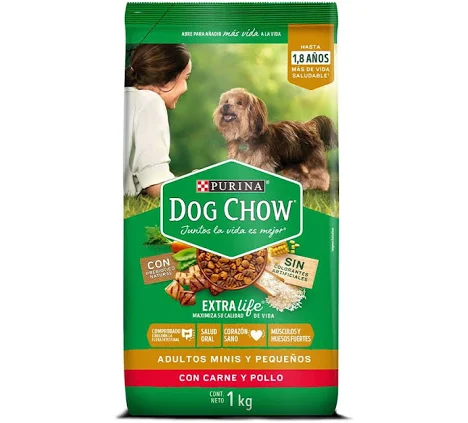 DOG CHOW SALUD VISIBLE ADULTOS MINIS Y PEQUEÑOS (1 kg)