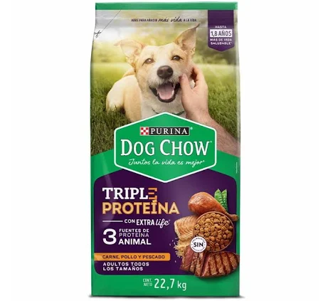 DOG CHOW TRIPLE PROTEINA TODOS LOS TAMAÑOS (8 kg)