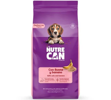 NUTRECAN CACHORRO BANANO Y AVENA (2 kg)